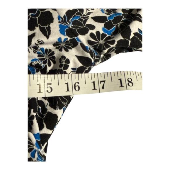 NEW Halogen Floral Ruched Square Neck Top in Midnight Bloom Size Small NWOT - Picture 6 of 9